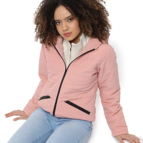 Image of PINACOLADA Women's Puffer Regular Fit Bomber Jacket For Winter Wear | Standing Collar | Full Sleeve | Zipper | Casual Jacket For Woman & Girl | Western Stylish Jacket For Women