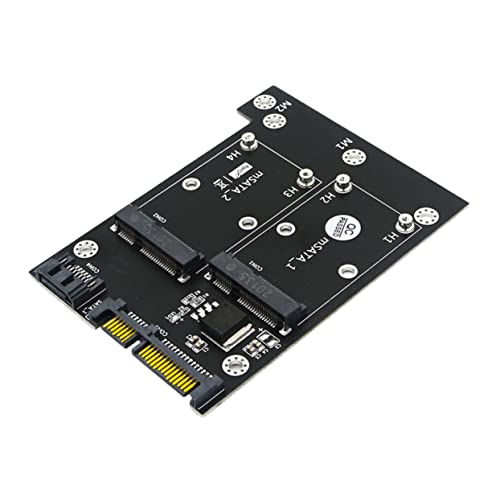 ARTIBETTER Msata to Adapter Dual Msata Ssd Reader for Notebooks Desktops Supports Speed No Driver Required Easy Installation Compatible