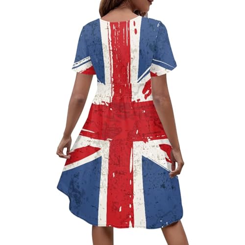 Image of Women's Summer Formal Dresses Short Sleeve Wrap V Neck Dresses Bridesmaid Wedding Guest Dress with Pockets