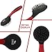 Harrison Howard Horse Mane and Tail Brush Horse Professional Grooming Brush Equestrian Detangler Non-Slip Brush Red