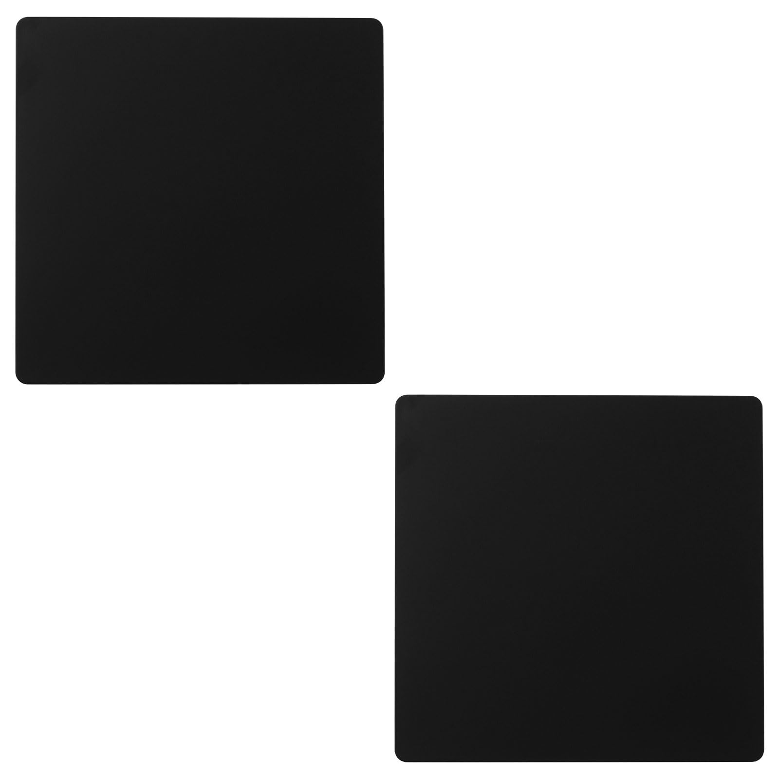 UFURMATE Blank Cover Wall Plate, 2PCS 4.72" x 4.72" Plastic Screwless Two Gang Blank Device Outlet Cover Electrical Covers for Unused Outlets or Switches (Black)