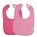 SPINFOX 12 Pack Waterproof Baby Bibs for Girls Terry Drool Bib Cotton Solid Knit Infant Feeding Bibs -Girl
