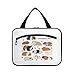Guinea Pig Breeds Pet Rodents Isolated on White 1 PC Hanging Travel Wash bag with Handles, Portable Makeup Organizer Brush Storage Case Portable Travel Cosmetic with Hook M