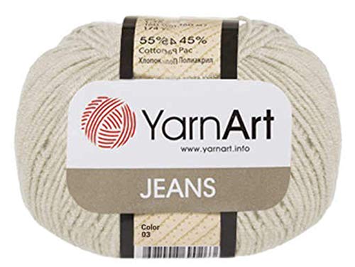 Image of YarnArt Cotton Blend Amigurumi Yarn - Cotton Acrylic Blend Yarn for Knitting & Crochet, Soft & Durable Yarn for Amigurumi, Baby Items and Garments