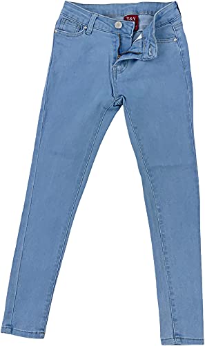 Image of ToBeInStyle Girl's Denim Easy Styling Classic Timeless Everyday Jeans Zip-Up Closure