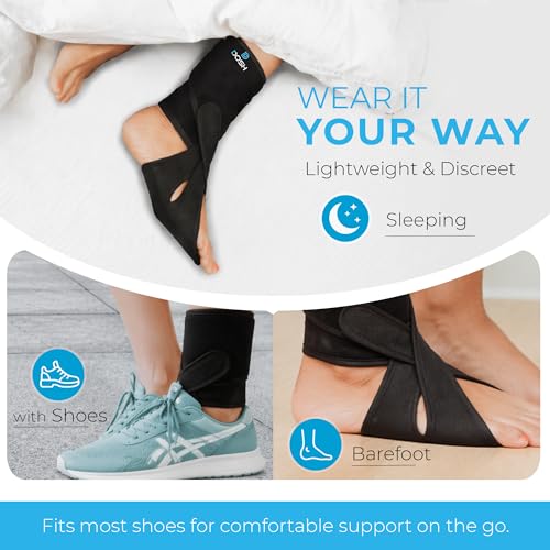 Image of DOSH AFO Foot Drop Brace - Drop Foot Braces - Foot Drop Brace for Walking - AFO Brace - Drop Foot Brace for Walking - Ankle Foot Orthosis - Foot Drop Orthotics - (Left- One Size)