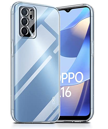Image of WOW IMAGINE Crystal Clear Transparent Back Case Cover for Oppo A16 | Full Device & Camera Protection Shockproof TPU Silicone Back Cover Case - Transparent