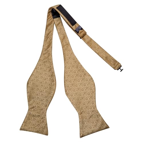 Image of Dubulle Self Tie Bow Ties and Lapel Pin for Men Paisley Solid Mens Bowtie and Handkerchief Cufflinks Set Wedding