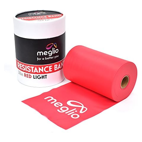 Meglio Resistance Band 23 Metre Roll, Latex Free Resistance Bands Roll for Fitness workouts, Gym, Home workouts, Stretches, Strength Training & Rehabilitation, Available in 5 different Strengths Cover