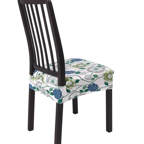 Image of SearchI Dining Chair Seat Covers Set of 6, Rear Covered, Dandelion Flower