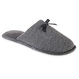 isotoner Womens Waffle Knit Clog Slippers (Dark Charcoal, 6.5-7.5)