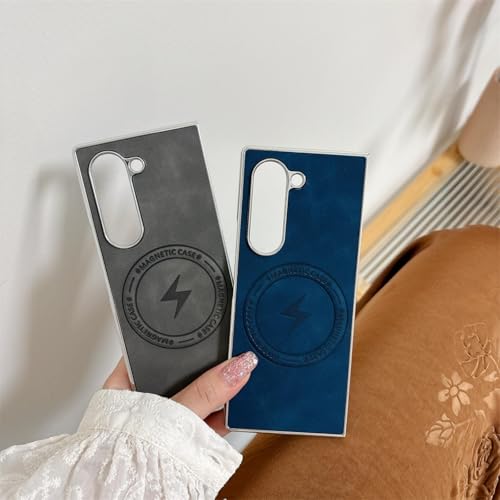 Étui de luxe Galaxy Z Fold 3 en cuir de mouton véritable de couleur noir - 2