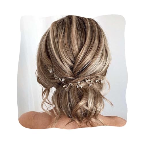 JAKAWIN Bride Wedding Hair Vine Accessories Bridal Hair Piece for Women HV190 (1 Silver)