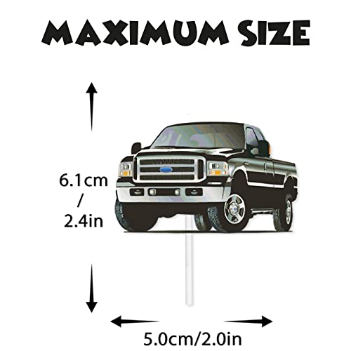 18Pcs Blue Glitter Dessert Cupcake Topper Retro Transportation Car Develop History Theme Decor Supplies Baby Shower Children Boy Girl Happy Birthday Party Decorations #TOP3