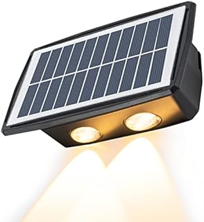 HYPOW 10W Solar Wall Lights Outdoor,1500mAh Solar Security Light IP65 Waterproof Solar Powered LED Wall Lights for Garden Fence Door Yard Outside
