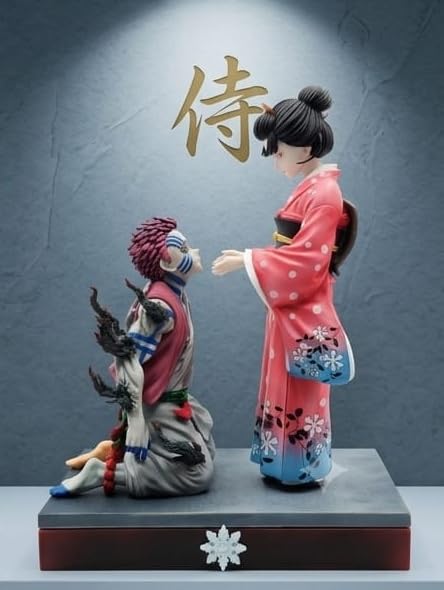 Image of Demon Slayer Akaza and Koyuki Action Figure Statue - Hakuji and Koyuki Emotional Scene Anime Collectible Figurine, PVC Model Desk & Room Decor Gift for Fans