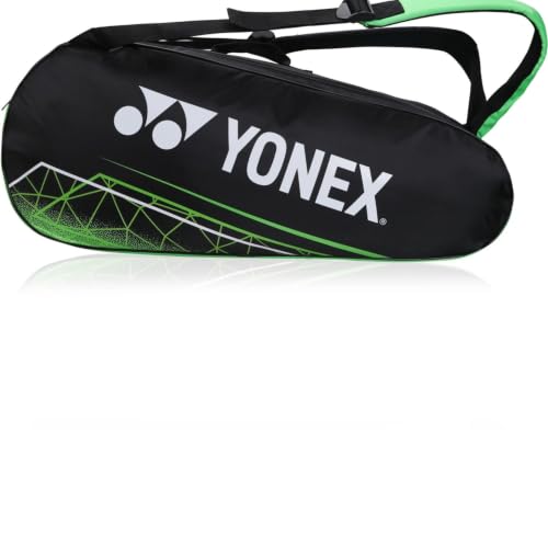 Image of YONEX ACE2 Badminton Racquet Kit Bag | Durable Sports Racket Bag with Spacious Compartments | Lightweight & Comfortable Carry (Jet Black /Lime Punch)