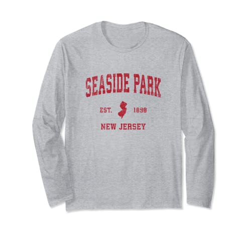 Seaside Park New Jersey NJ Vintage Sports Design Rot Print Langarmshirt