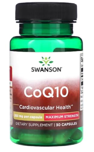 Swanson - CoQ10 200mg | High-Potency Ubiquinone for Heart & Cellular Energy Support | 30 Capsules