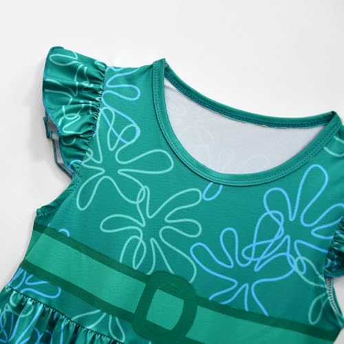 Girls Flutter Graphic Dress Kids Fancy Princess Dresses for 3-12Y2