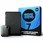 MoniMoto 7 Anti-Theft Smart Motorcycle GPS tracker and Alarm with DIY Installation, No Wiring Required - GPS tracker for Vehicles, Scooters, Quad Bike ATVs, Snowmobiles