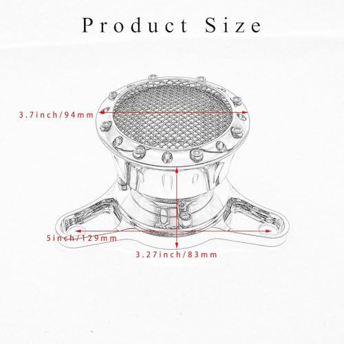 Air Filter rigide finitions Black Chrome pour customisation XL - 3