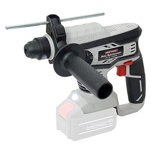 Dino KRAFTPAKET 18V-22 Bürstenloser Akku Bohrhammer SDS-plus (max. Schlagenergie 2.2 Joule, Bohrleistung: Beton: 22mm… – Bild 3