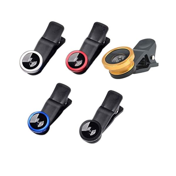 rongweiwang 3-in-1 Universal-Handy-Kamera Clip-on Lens Kit 180 ° Fisch Objektiv Telefon Makro Objektiv 0.67X… – Bild 3