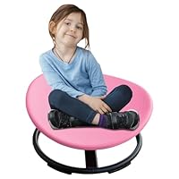 Kids Sensory Swivel Chair, Spinning Chair for Autistic Kids, Sensory Spinner Seat for Autism Toddlers & ADHD Children, Sit and Spin Training Body Coordination (Pink)
