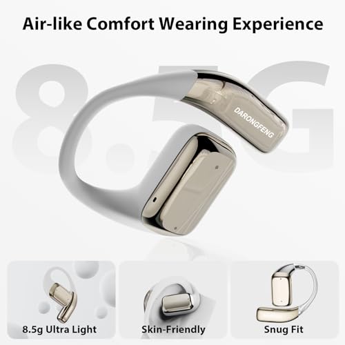 Open Ear Wireless Bluetooth Headphones, Pain-Free Air Conduction Ear Buds with LED Digital Display Charging Case, Sweat Resistant for Running, Safe Driving, and Extended Daily Use - Image 3