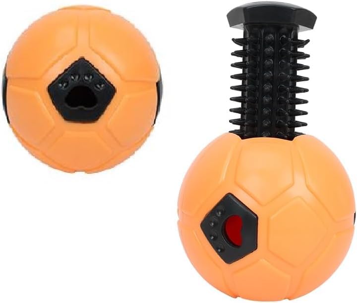 Durable Rubber Dog Balls for Fetch Play Spiky Ball Easy to Clean Chew-Resistant Toy for Medium and Large