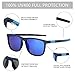 ZENOTTIC Square Polarized Sunglasses for Men - Lightweight TR90 Frame 100% UV Blocking Shades for Driving Fishing Golf Sports Blue