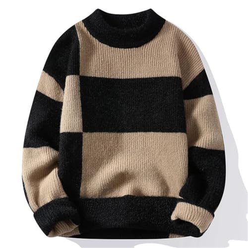 Men Thicken Warm O-Neck Sweaters Men's Casual Loose Large Size Knit Pullovers Sweater4