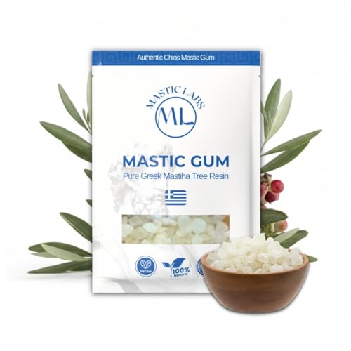 Mastic Labs | Pure Chios Greek Mastic Gum Resin Tears (Pistacia Lentiscus) | Fresh Batch | Mastic Gum for Gut Health Digestion h.Pylori Culinary & more
