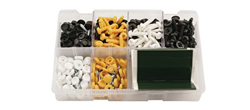CONNECT 31886 Assorted Number Plate Fixings and Number Pads, Set of 320