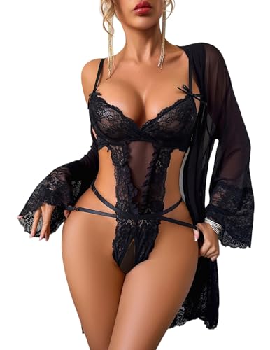 Women's 2 Piece Lingerie Set with Robe - image 2