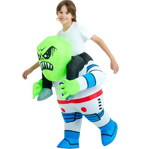 Disfraz inflable Halloween niño y niña alienígena miniatura 4