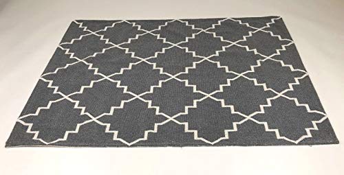De'Carpet Alfombra Salón Dormitorio Estilo Nórdico Escandinava Bukle Gris (60x110cm)