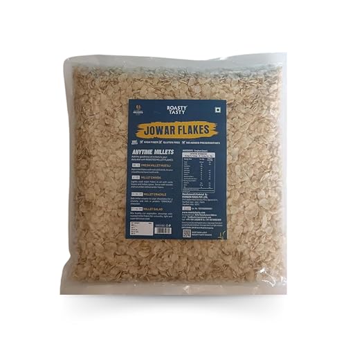 Image of Healthy Indian Millet - Roasty Tasty Roasted Jowar Flakes (500g) | Long-Lasting Energy | Gluten-Free, High Fiber, Export Quality | Home-Cooked Meal Ingredient | No Added Preservatives