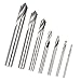 ACAGALA 7pcs M42 HSS High Speed Steel Cobalt Spotting Drill Bits Set Round Shank 90 Degree Drilling Chamfering Tool