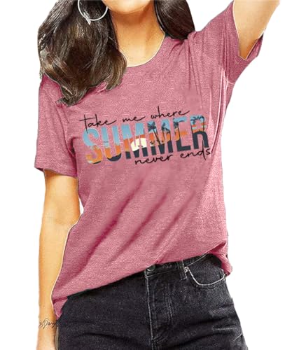 Image of Vacay Mode T Shirts for Women Summer Beach Hawaii Vacation Short Sleeve Tops Holiday Cruise Getaway T Shirts
