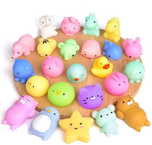 Image of Glow in The Dark Mini Squishy Animal Toys, Kawaii Stress Relief Mochi Squishies,, (15 Pieces)