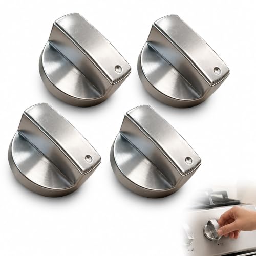 Image of 4 Pack Universal Cooker Knobs, 6mm Zinc Alloy Gas Hob Knobs Replacement