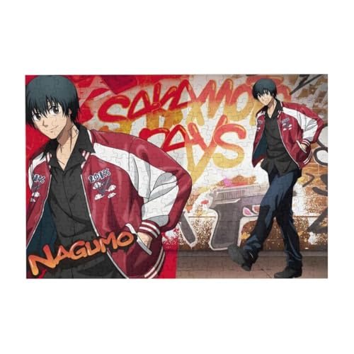 Rompecabezas de anime japonés – Sakamoto Taro/Asakura Shin/Shaotang Ru, rompecabezas rectangular coleccionable – Póster de anime de madera DIY (200/300/500 piezas)