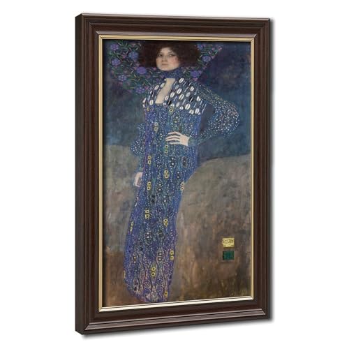 Toile Gustav Klimt Emilie Floge 1902 avec cadre en bois pour une finition premium