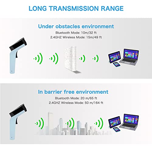Zacoora Wireless Qr Barcode Scanner Bluetooth 3-In-1 Handheld Bar Code Reader, Rechargeable 1D 2D Pdf417 Scanner Gun - Ds750 #TOP6