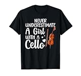 Funny Cello Art For Girls Women Kids Youth Cello Players T-Shirt
