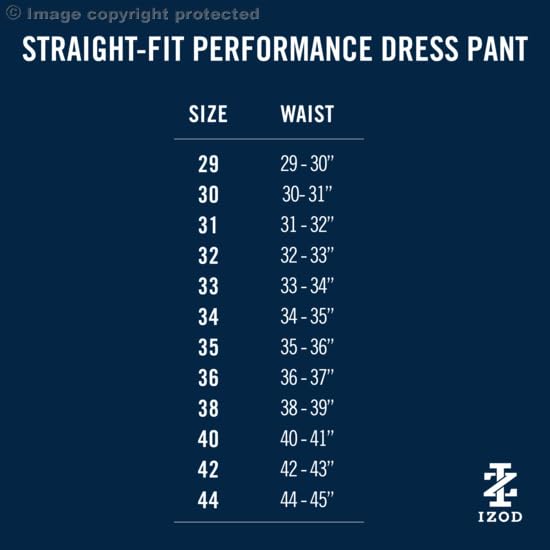 Izod Men's Chino Dress Pant Cotton Touch Performance, Navy Blazer, 36W x 30L by IZOD - Image 7