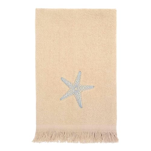 Avanti Linens- Fingertip Towel, Soft & Absorbent Cotton Towel (By the Sea Collection, Rattan)