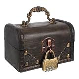 Utilisation polyvalente : convient pour stocker une variété d'articles, des bijoux aux petits souvenirs, ce qui en fait un à maison, coffre au trésor en bois, récipient en bois antique